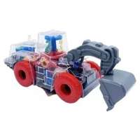 Galaxy Világító és zenélő munkagép, átlátszó - 20 cm