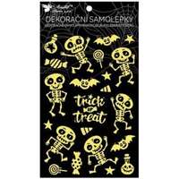 PLUS LINE Sötétben világító csontváz mintás matrica - 15 x 25 cm