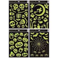 PLUS LINE Sötétben világító Halloween mintás ablakmatrica, 30 x 42 cm - többféle