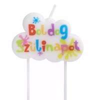 QX Boldog szülinapot felhőgyertya - 10 cm