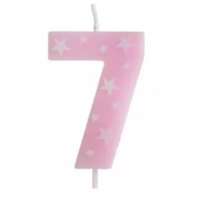 QX Színes születésnapi számgyertya, 6 cm - 7