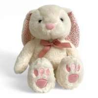 Medito Fehér színű plüss nyúl szalaggal, ülő - 27 cm