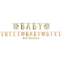 Baby Floral Baby Sweet Baby Girl papír felirat 2 részes