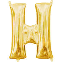 Betűs Arany Gold mini H betű fólia lufi 33 cm