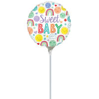 Baby Színes Sweet baby mini fólia lufi 23 cm (WP)