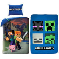 Minecraft Minecraft Steve and Alex ágyneműhuzat és polár takaró szett