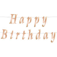 Boldog Születésnapot Metallic Rose Gold Happy Birthday felirat 200 cm
