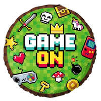 Gamer Játék Game On fólia lufi 45 cm
