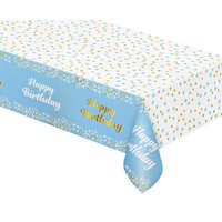 Boldog Születésnapot Kék Happy Birthday B&C Light Blue fólia asztalterítő 137x183 cm