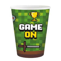 Gamer Játék Game On papír pohár 6 db-os 200 ml