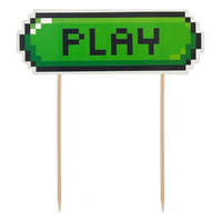 Gamer Játék Game On Play torta dekoráció 15 cm