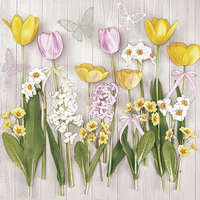 Virág Tulipán Spring Flowers szalvéta 20 db-os 33x33 cm