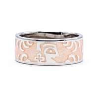 Èkszer ABC Ezüst zománcozott gyűrű "rosé"