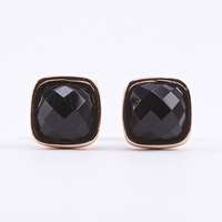 Ékszer ABC Ezüst-kerámia fülbevaló rosé aranyozással