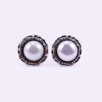 Shablool Izraeli ezüst gyöngy fülbevaló "8"