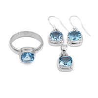 Ékszer ABC Kék topáz köves szett