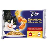 Purina Felix Sensations - Ízletes válogatás zselében (Marha és Csirke) 4 x 85 g