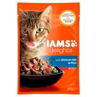 Iams IAMS Delights Tengeri hal és Borsó aszpikban 85 g