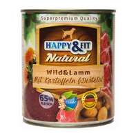 Happy&amp;Fit Happy&Fit Natural Wild & Lamm (vad és bárány) 800 g