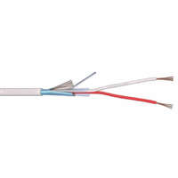  Riasztókábel (Li-Y(St)Y) 2x0,22 mm2 fehér sodrott réz PVC szigetelésű 300V kábel