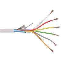  Riasztókábel (Li-Y(St)Y) 6x0,22 mm2 fehér sodrott réz PVC szigetelésű 300V kábel