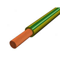  MCSKH (H05V-K) 1x0,75 mm2 zöld/sárga sodrott réz PVC szigetelésű 300/500V vezeték