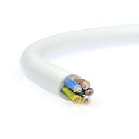 MT (H05VV-F) 5x1 mm2, 100 fm kiszerelés, fehér sodrott réz PVC szigetelésű 300/500V kábel
