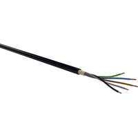  Erőátviteli / földkábel (NYY-J / E-YY-J) 5x6 mm2, fekete, tömör, réz, PVC szigetelésű, 0,6/1Kv-os kábel