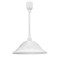 EGLO EGLO 3355 ALESSANDRA, beltéri függeszték, E27 foglalattal, MAX 1X60W teljesítménnyel, fehér / műanyag lámpatest, IP20, fehér / alabástrom üveg búrával, állítható magasság, kapcsoló nélkül