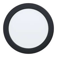 EGLO EGLO 99214 FUEVA 5, beltéri IP44-es LED-es süllyesztett lámpa, LED foglalattal, MAX 10,5W teljesítménnyel, 1350lm, 4000 K, fekete / acél lámpatest, fehér / műanyag búrával, LED nem cserélhető, kapcsoló nélkül