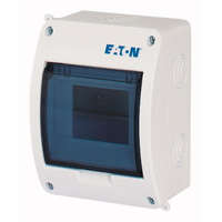 Eaton Eaton 280345 BC-O-1/5-ECO, műanyag kiselosztó 5 modul, 1 sor, átlátszó ajtóval IP40 falon kívüli