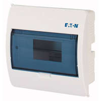Eaton Eaton 280353 BC-U-1/8-ECO, műanyag kiselosztó 8 modul, 1 sor, átlátszó ajtóval IP40 süllyesztett