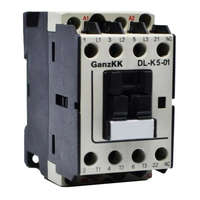  GANZ KK DL-K5-01 3 pólusú mágneskapcsoló, 1 db beépített nyitó segédérintkezővel, 110V, 5,5kW (AC-3 400V), 45×78×85mm ( GANZ 210-0002-030-DL )