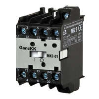  GANZ KK MK2-01 minikontaktor 1 db nyitó segédérintkezővel, 230V, 2,2kW (AC-3 400V), 35×63×49mm ( GANZ 220-3720-351 )