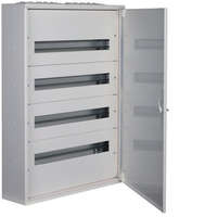 Hager Hager Univers FW424WT Fém mezős elosztó, 96 modul, 4 sor, 791x571x150mm, teli ajtóval, IP30, falon kívüli, Univers (Hager FW424WT)