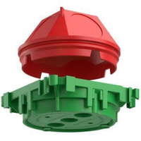 Kaiser Kaiser 1249-44 Sorolható 60-as beton födémdoboz, előlap + hátlap, 55 mm mély, 4 csavarhellyel