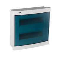 Kanlux Kanlux 23620 KDB-F24T KDB műanyag kiselosztó, 24 modul, 2 sor, IP30, kék színű átlátszó ajtóval, süllyesztett (Kanlux 23620)