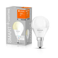  LEDVANCE SMART+ WIFI vezérlésű, LED fényforrás, Mini bulb, szabályozható, 5 W-os, ( 2700 K ), 470 lm, IP20, 20 000 óra élettartammal, foglalat: E14, hangvezérelhető, ( LEDVANCE 4058075485594 )