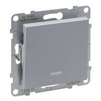 Legrand Legrand SUNO 721311 egypólusú kapcsoló (101), alumínium burkolattal, jelzőfénnyel, rugós bekötés, keret nélkül, süllyesztett, 10A 250V IP20