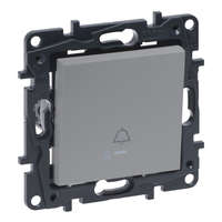 Legrand Legrand Niloé Step 863310 egypólusú nyomó jelzőfénnyel, csengőjellel, alumínium (Legrand 863310 / 863310B)