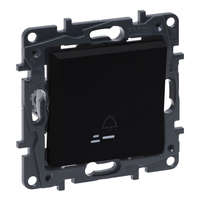 Legrand Legrand Niloé Step 863510 egypólusú nyomó jelzőfénnyel, csengőjellel, fekete (Legrand 863510 / 863510B)