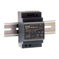  Mean Well HDR-60-15 DIN sínre pattintható tápegység Vin: 85-264VAC 120-370VDC, Vout: 15 VDC (0-4A), P: 60W, 52,5 x 90 x 54,5mm ( HDR-60-15 )