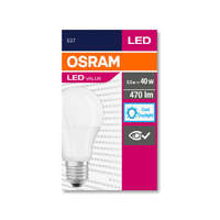  OSRAM Value LED körte, matt búra, 5,5W 470lm 6500K E27, átlagos élettartam: 10000 óra, fényszín: daylight LED VALUE CL A 40 FR 5.5W 6500K E27 ( 4052899971011 )