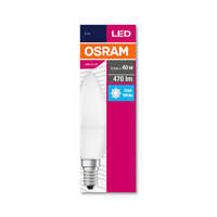 Osram OSRAM Value LED gyertya, matt búra, 5,5W 470lm 4000K E14, átlagos élettartam: 10000 óra, fényszín: hideg fehér LED VALUE CL B 40 FR 5.5W 4000K E14 ( 4052899973367 )