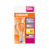  OSRAM Star LED körte, átlátszó üveg búra, 4W 470lm 2700K E27, átlagos élettartam: 15000 óra, fényszín: meleg fehér LED ST CL A 40 FIL 4W 2700K E27 ( 4058075112216 )