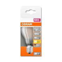  OSRAM Star LED körte, matt üveg búra, 4W 470lm 2700K E27, átlagos élettartam: 15000 óra, fényszín: meleg fehér LED ST CL A 40 GL FR 4W 2700K E27 ( 4058075112469 )