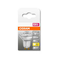  OSRAM Star 230V LED PAR16 spot, üveg ház, 6,9W 575lm 2700K GU10, átlagos élettartam: 15000 óra, fényszín: meleg fehér LED ST PAR16 80 36° 6.9W 2700K GU10 ( 4058075112605 )