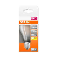  OSRAM Star LED körte, matt üveg búra, 11W 1521lm 2700K E27, átlagos élettartam: 10000 óra, fényszín: meleg fehér LED ST CL A 100 GL FR 11W 2700K E27 ( 4058075124660 )