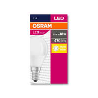Osram OSRAM Value LED kisgömb, matt búra, 5,5W 470lm 2700K E14, átlagos élettartam: 10000 óra, fényszín: meleg fehér LED VALUE CL P 40 FR 5.5W 2700K E14 ( 4058075147898 )