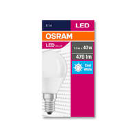 Osram OSRAM Value LED kisgömb, matt búra, 5,5W 470lm 4000K E14, átlagos élettartam: 10000 óra, fényszín: hideg fehér LED VALUE CL P 40 FR 5.5W 4000K E14 ( 4058075147911 )